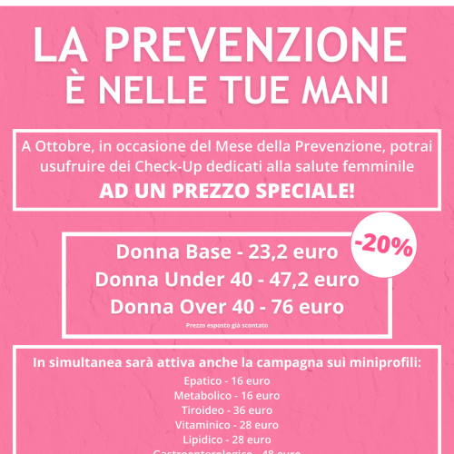 Promozione Bianalisi: Mese della Prevenzione